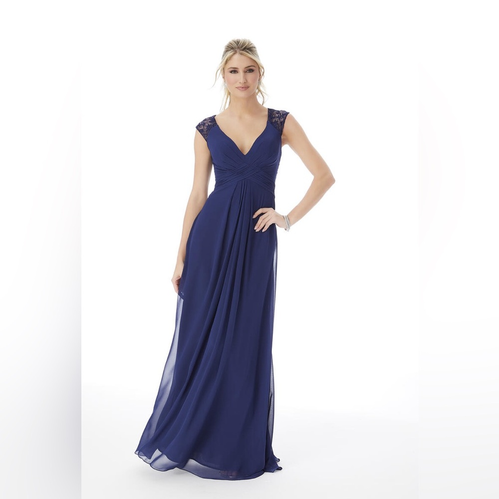 MORI LEE Beautiful Navy Bridesmaid Dress